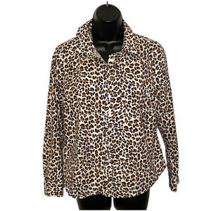 Talbots Leopard Print Button Down - SP